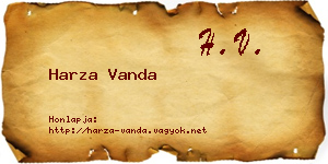 Harza Vanda névjegykártya